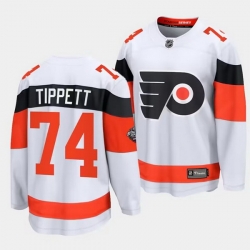 Men Philadelphia Flyers 74 Owen Tippett White 2024 Stadium Series Stitched Jersey