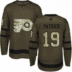 Mens Adidas Philadelphia Flyers 19 Nolan Patrick Premier Green Salute to Service NHL Jersey 