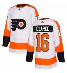 Womens Adidas Philadelphia Flyers 16 Bobby Clarke Authentic White Away NHL Jersey 