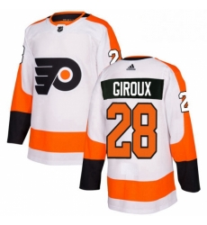 Womens Adidas Philadelphia Flyers 28 Claude Giroux Authentic White Away NHL Jersey 