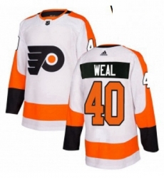 Womens Adidas Philadelphia Flyers 40 Jordan Weal Authentic White Away NHL Jersey 