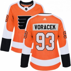 Womens Adidas Philadelphia Flyers 93 Jakub Voracek Premier Orange Home NHL Jersey 