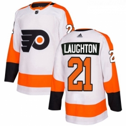 Youth Adidas Philadelphia Flyers 21 Scott Laughton Authentic White Away NHL Jersey 