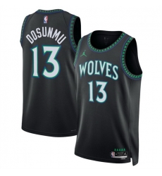 Men Minnesota Timberwolves 13 Ayo Dosunmu Black 2026 27 Statement Edition Stitched Basketball Jersey Men Minnesota Timberwolves 13 Ayo Dosunmu Black 2026 27 Statement Edition Stitched Basketball Jersey