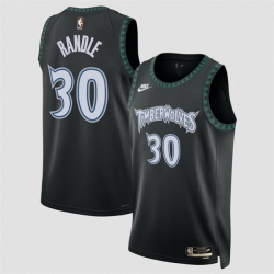 Men Minnesota Timberwolves 30 Julius Randle Black 2025 Classic Edition Stitched Jersey