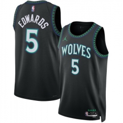 Men Minnesota Timberwolves  5 Anthony Edwards Black 2026 27 Statement Edition Stitched Basketball Jersey