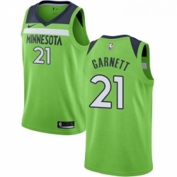 Mens Nike Minnesota Timberwolves 21 Kevin Garnett Authentic Green NBA Jersey Statement Edition
