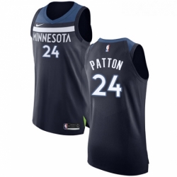 Youth Nike Minnesota Timberwolves 24 Justin Patton Authentic Navy Blue Road NBA Jersey Icon Edition 