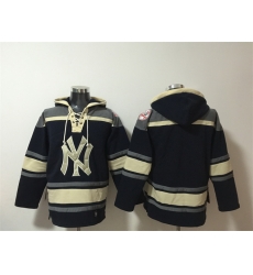 Men New York Yankees Blank Navy Ageless Must Have Lace Up Pullover Hoodie Men New York Yankees Blank Navy Ageless Must Have Lace Up Pullover Hoodie