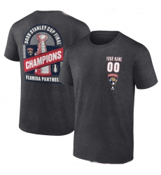 Men Florida Panthers Custom Charcoal 2025 Stanley Cup Champions T Shirt Men Florida Panthers Custom Charcoal 2025 Stanley Cup Champions T Shirt