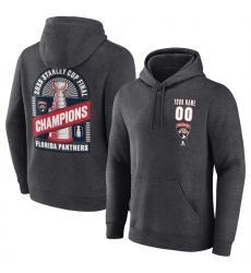 Men Florida Panthers Charcoal Custom 2025 Stanley Cup Champions Pullover Hoodie