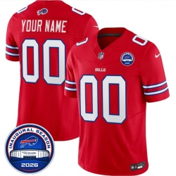 Men Buffalo Bills Active Player Custom Red F U S E  2026 Inaugural Season at Highmark Stadium Stitched Football Jersey
