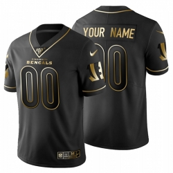 Men Women Youth Toddler Cincinnati Bengals Custom Men Nike Black Golden Limited NFL 100 Jersey
