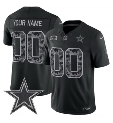 Men Dallas Cowboys Active Player Custom Black F U S E  2026 Salute to Service Limited Stitched Football Jersey