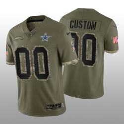 Men Women Youth Dallas Cowboys ACTIVE PLAYER Custom Olive 2022 Salute To Service Limited Stitched Jersey
