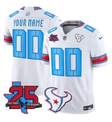 Men Houston Texans Active Player Custom White 2026 25th Anniversary Patch F U S E HOUSTON US Rivalries Collection Limited Stitched Football Jersey Men Houston Texans Active Player Custom White 2026 25th Anniversary Patch F U S E HOUSTON US Rivalries Collection Limited Stitched Football Jersey