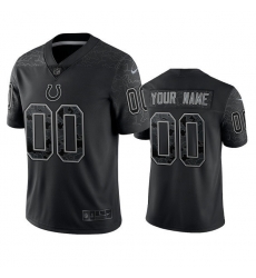 Men Women Youth Custom Indianapolis Colts Black Reflective Limited Stitched Football Jersey Men Women Youth Custom Indianapolis Colts Black Reflective Limited Stitched Football Jersey