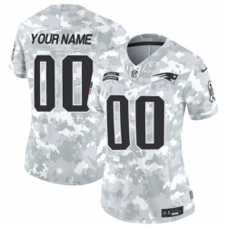 Women New England Patriots Active Player Custom 2024 F U S E Arctic Camo Salute To Service Limited Stitched Jersey