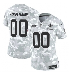 Women New Orleans Saints Active Player Custom 2024 F U S E Arctic Camo Salute To Service Limited Stitched Football Jersey