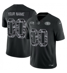Men San Francisco 49ers Active Player Custom Black F U S E 2026 Salute to Service Limited Stitched Football Jersey Men San Francisco 49ers Active Player Custom Black F U S E 2026 Salute to Service Limited Stitched Football Jersey