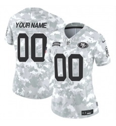 Women San Francisco 49ers Active Player Custom 2024 F U S E Arctic Camo Salute To Service Limited Stitched Jersey Women San Francisco 49ers Active Player Custom 2024 F U S E Arctic Camo Salute To Service Limited Stitched Jersey