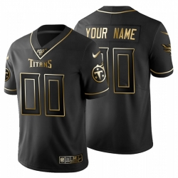 Men Women Youth Toddler Tennessee Titans Custom Men Nike Black Golden Limited NFL 100 Jersey