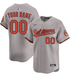 Men Women Youth Toddler BALTIMORE ORIOLES Gray Custom Stitched Jersey