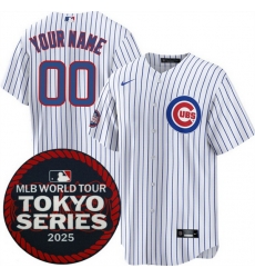 Men Women Youth Chicago Cubs Active Player Custom White 2025 World Tour Tokyo Series Home Stitched Baseball Jersey Men Women Youth Chicago Cubs Active Player Custom White 2025 World Tour Tokyo Series Home Stitched Baseball Jersey