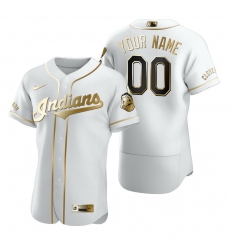 Men Women Youth Toddler Cleveland Indians White Gold Custom Nike MLB Flex Base Jersey Men Women Youth Toddler Cleveland Indians White Gold Custom Nike MLB Flex Base Jersey