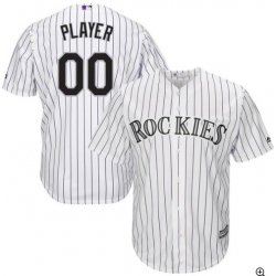 Men Women Youth All Size Colorado Rockies White Customized Cool Base Jersey