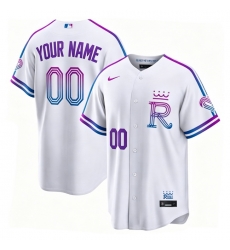 Men Kansas City Royals Nike White 2026 City Connect Stadium Custom Jersey Men Kansas City Royals Nike White 2026 City Connect Stadium Custom Jersey