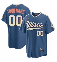 Men Milwaukee Brewers Nike Mineral Blue 2026 City Connect Stadium Custom Jersey