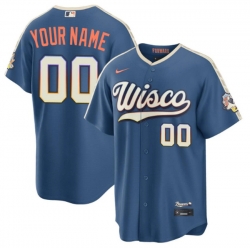 Men Milwaukee Brewers Nike Mineral Blue 2026 City Connect Stadium Custom Jersey
