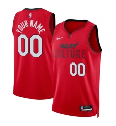 Men Miami Heat Active Player Custom Red 2024 25 City Edition Stitched Basketball Jersey Men Miami Heat Active Player Custom Red 2024 25 City Edition Stitched Basketball Jersey