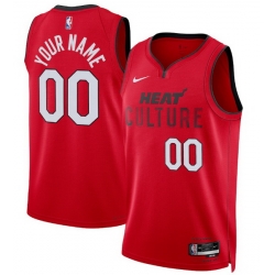 Men Women Youth Toddler MIAMI HEAT Custom Nike NBA Stitched Jersey Red