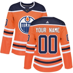 Men Women Youth Toddler Orange Jersey - Customized Adidas Edmonton Oilers Home  II
