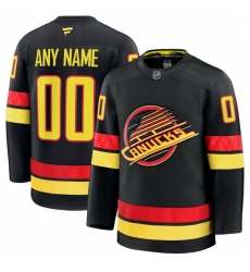Men Women Youth Vancouver Canucks Fanatics Black Alternate Premium Custom Jersey