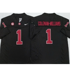 Men Alabama Crimson Tide  1 Ryan Alexander Coleman Williams Jr Black F U S E 2026 Stitched Football Jersey