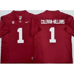 Men Alabama Crimson Tide  1 Ryan Alexander Coleman Williams Jr Red 2026 F U S E 2026 Stitched Football Jersey