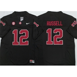 Men Alabama Crimson Tide  12 Keelon Russell Black 2026 F U S E Stitched Football Jerseys