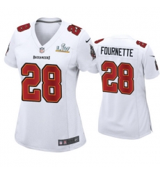 Women Leonard Fournette Buccaneers White Super Bowl Lv Game Fashion Jersey