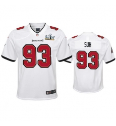 Youth Ndamukong Suh Buccaneers White Super Bowl Lv Game Jersey Youth Ndamukong Suh Buccaneers White Super Bowl Lv Game Jersey