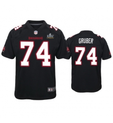Youth Paul Gruber Buccaneers Black Super Bowl Lv Game Fashion Jersey Youth Paul Gruber Buccaneers Black Super Bowl Lv Game Fashion Jersey