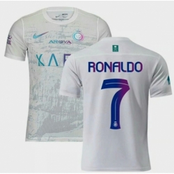 Men Al Nassr 7 Cristiano Ronaldo White 2023 24 Soccer Jersey