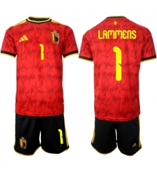 Belgium 2026 FIFA World Cup Soccer Jersey Red #1 LAMMENS