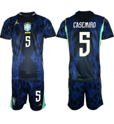 Men Brazil 2026 FIFA World Cup Blue Away Soccer Jersey CASEMIRO #5 Men Brazil 2026 FIFA World Cup Blue Away Soccer Jersey CASEMIRO #5