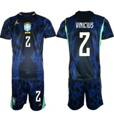 Men Brazil 2026 FIFA World Cup Blue Away Soccer Jersey VINICIUS #2 Men Brazil 2026 FIFA World Cup Blue Away Soccer Jersey VINICIUS #2