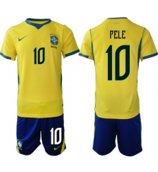 Men Brazil 2026 FIFA World Cup Yellow Home Soccer Jersey PELE #10 Men Brazil 2026 FIFA World Cup Yellow Home Soccer Jersey PELE #10