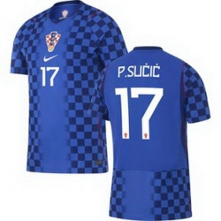 Men 17 Croatia Petar Sucic Away Replica World Cup   2