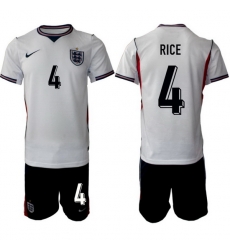 England FIFA World Cup 2026 White Soccer Jersey Declan Rice #4